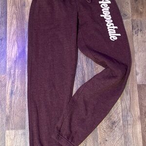 Aeropostale Brown Jogger Sweatpants Relaxed Fit